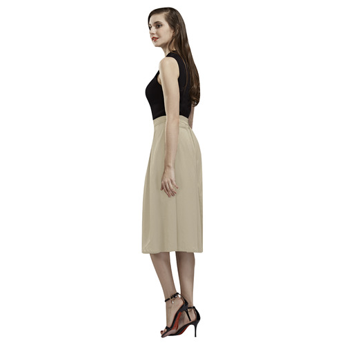 Pale Khaki Aoede Crepe Skirt (Model D16)