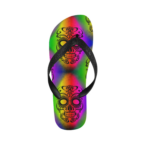 Skull20170355_by_JAMColors Flip Flops for Men/Women (Model 040)