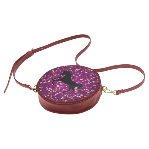 unicorn-silhouette Round Sling Bag (Model 1647)