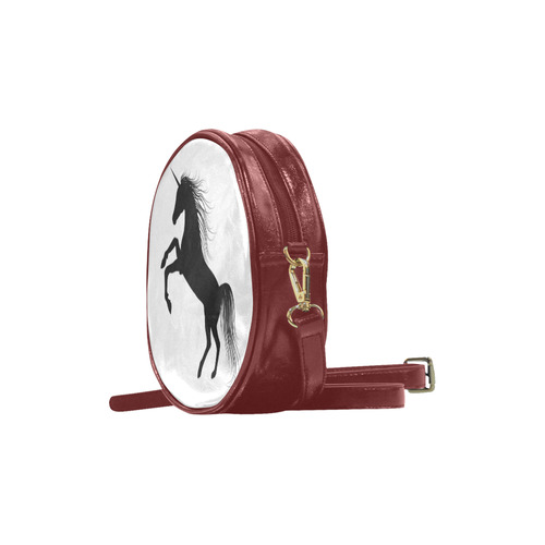 unicorn-silhouette Round Sling Bag (Model 1647)