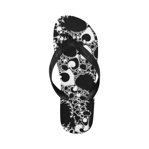 special fractal 04 B&W Flip Flops for Men/Women (Model 040)