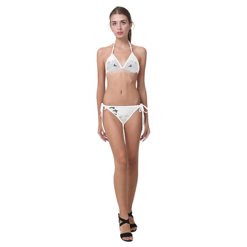 White Butterfly Custom Bikini Swimsuit (Model S01)