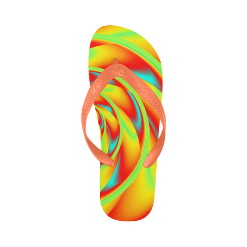 CRAZY POWER SPIRAL - neon colored Flip Flops for Men/Women (Model 040)