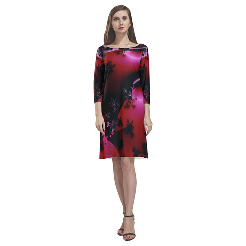 Pink & Black by Martina Webster Rhea Loose Round Neck Dress(Model D22)