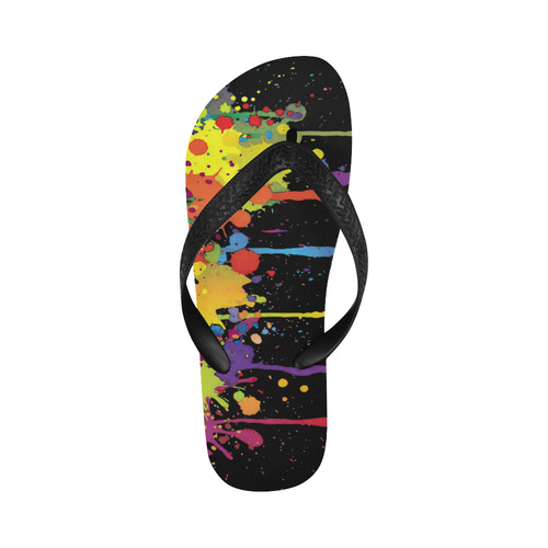 Crazy multicolored running SPLASHES Flip Flops for Men/Women (Model 040)
