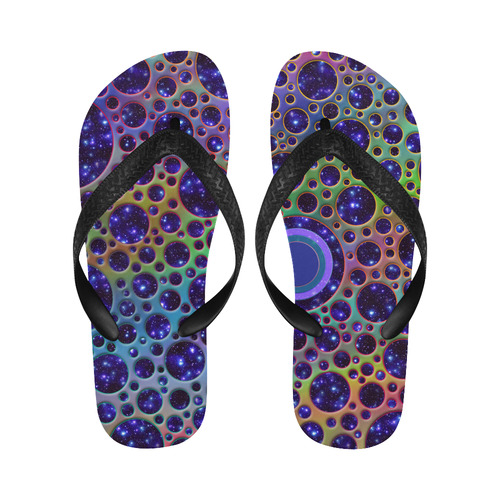 Universe DOTS GRID colored pattern Flip Flops for Men/Women (Model 040)