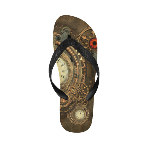 Steampunk, awesome clockwork Flip Flops for Men/Women (Model 040)