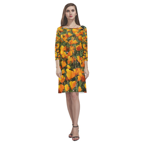 Poppy Field by Martina Webster Rhea Loose Round Neck Dress(Model D22)