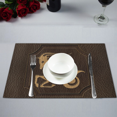 Leather-Look Zodiac Capricorn Placemat 12''x18''