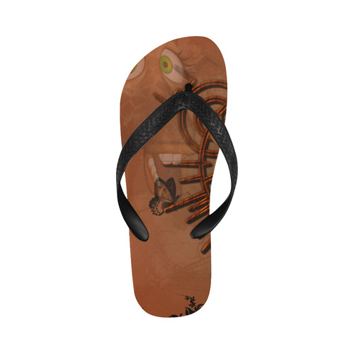 Sweet, happy giraffe Flip Flops for Men/Women (Model 040)