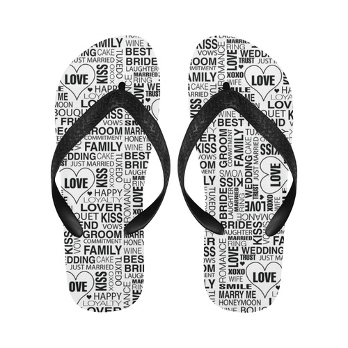 bride groom flip flops