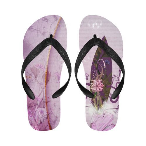 Sport, surfing in purple colors Flip Flops for Men/Women (Model 040)