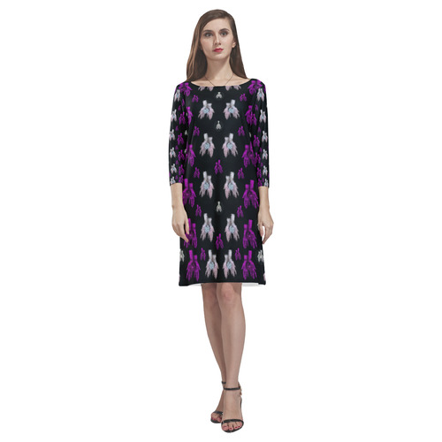 earth in hands Rhea Loose Round Neck Dress(Model D22)