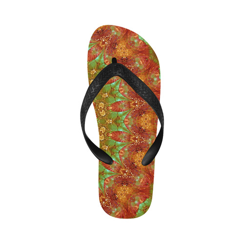 Mandala YOUNG DEERS with Full Moon Flip Flops for Men/Women (Model 040)