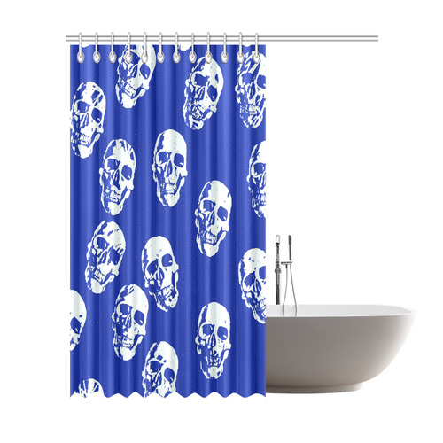 Hot Skulls,white by JamColors Shower Curtain 72"x84"