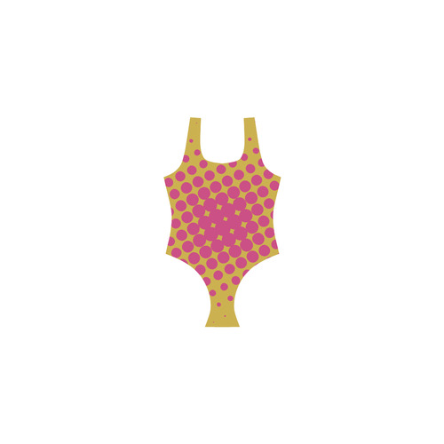 Pink Meets Yellow Vest One Piece Swimsuit (Model S04)