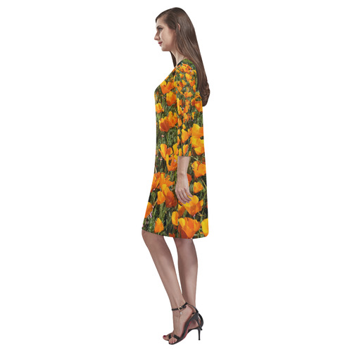 Poppy Field by Martina Webster Rhea Loose Round Neck Dress(Model D22)