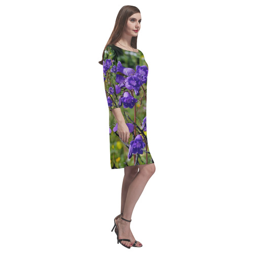 Purple Bells by Martina Webster Rhea Loose Round Neck Dress(Model D22)