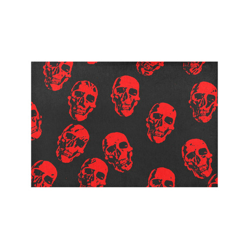 Hot Skulls,red by JamColors Placemat 12’’ x 18’’ (Four Pieces)