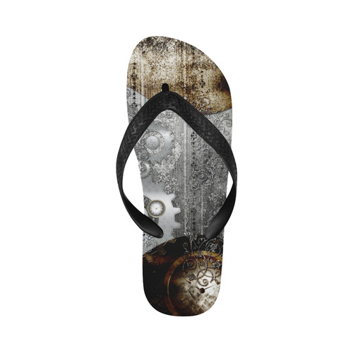 Steampunk in vintage design Flip Flops for Men/Women (Model 040)