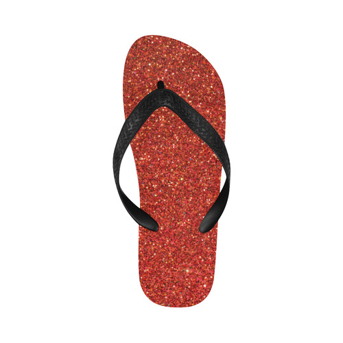 red glitter Flip Flops for Men/Women (Model 040)