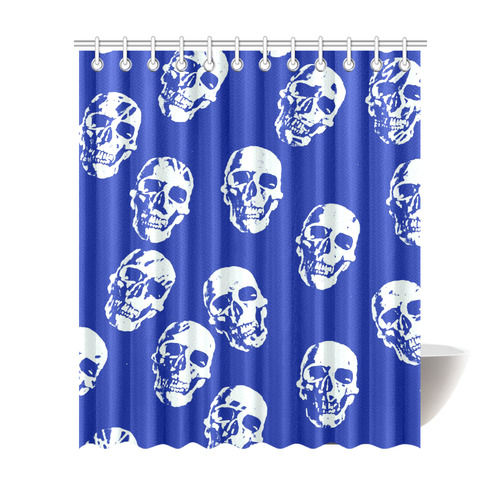 Hot Skulls,white by JamColors Shower Curtain 72"x84"