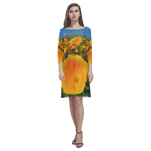 Poppies by Martina Webster Rhea Loose Round Neck Dress(Model D22)