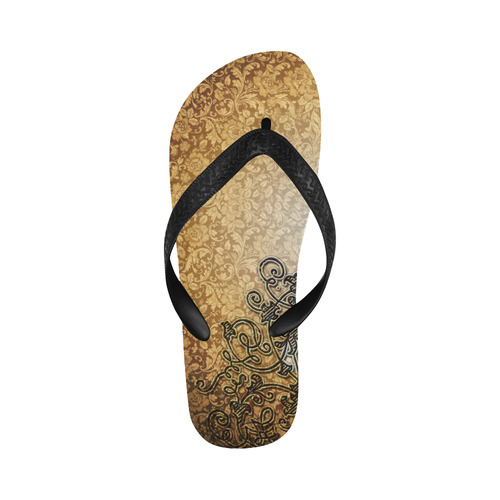 Beautiful brown vintage design Flip Flops for Men/Women (Model 040)