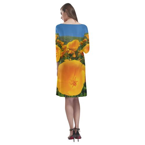 Poppies by Martina Webster Rhea Loose Round Neck Dress(Model D22)