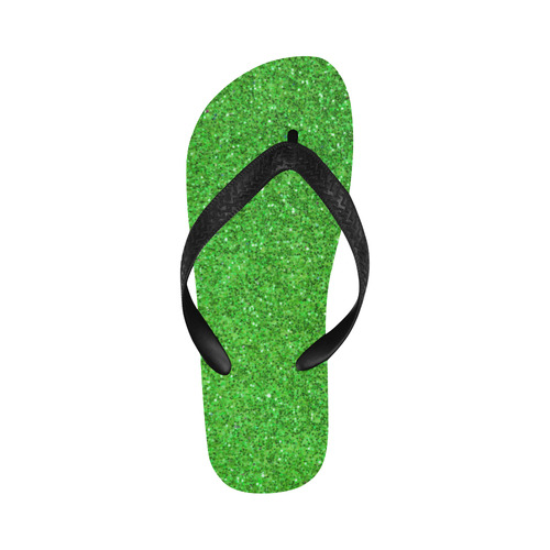 green glitter Flip Flops for Men/Women (Model 040)