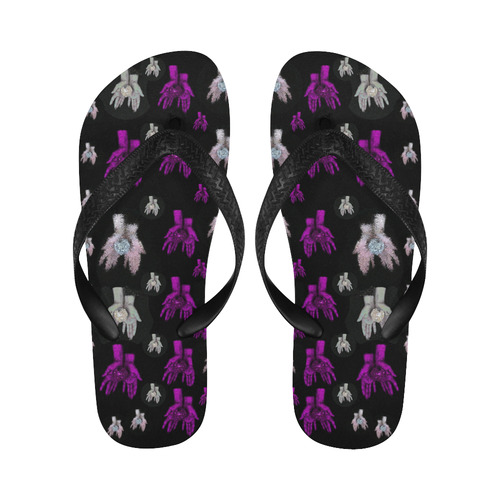 earth in hands Flip Flops for Men/Women (Model 040)