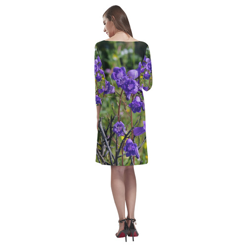 Purple Bells by Martina Webster Rhea Loose Round Neck Dress(Model D22)