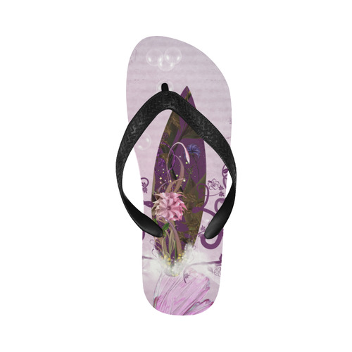 Sport, surfing in purple colors Flip Flops for Men/Women (Model 040)