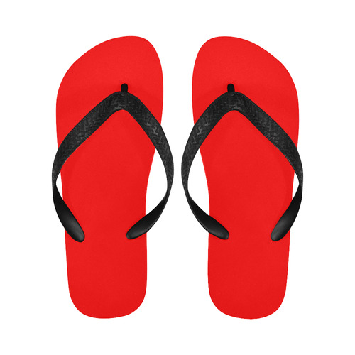 Only one Color: Fire Red Flip Flops for Men/Women (Model 040)