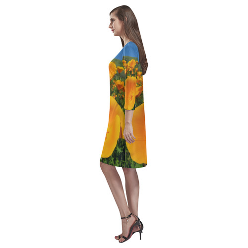 Poppies by Martina Webster Rhea Loose Round Neck Dress(Model D22)