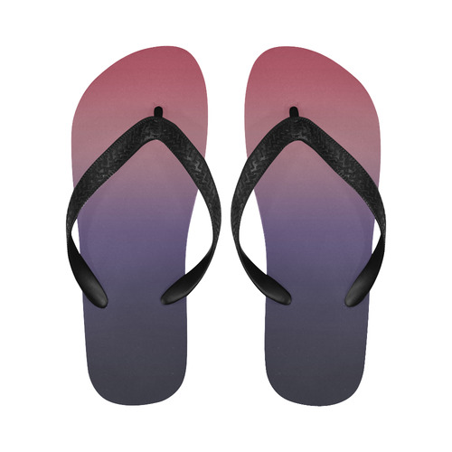 Purple Ombre Gradient Flip Flops for Men/Women (Model 040)