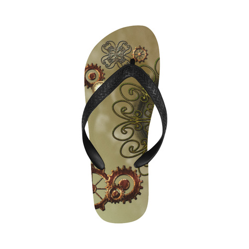 Steampunk cute owl Flip Flops for Men/Women (Model 040)