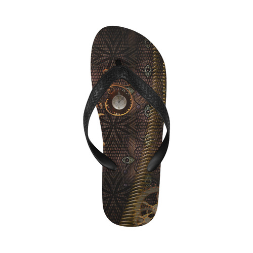 Steampunk, gallant design Flip Flops for Men/Women (Model 040)