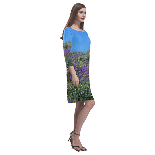 Wild Flowers by Martina Webster Rhea Loose Round Neck Dress(Model D22)