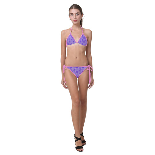 Lilac Roses Custom Bikini Swimsuit (Model S01)