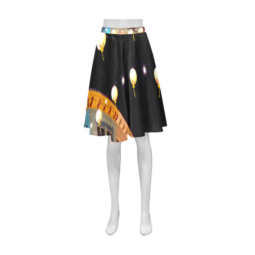 Lights Above Chinatown Athena Women's Short Skirt (Model D15)