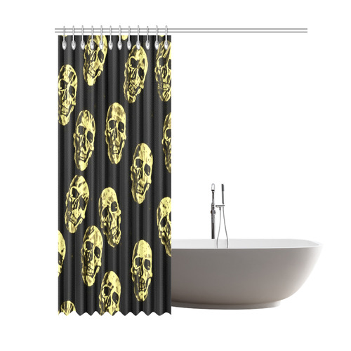 Hot Skulls,eggshell by JamColors Shower Curtain 69"x84"