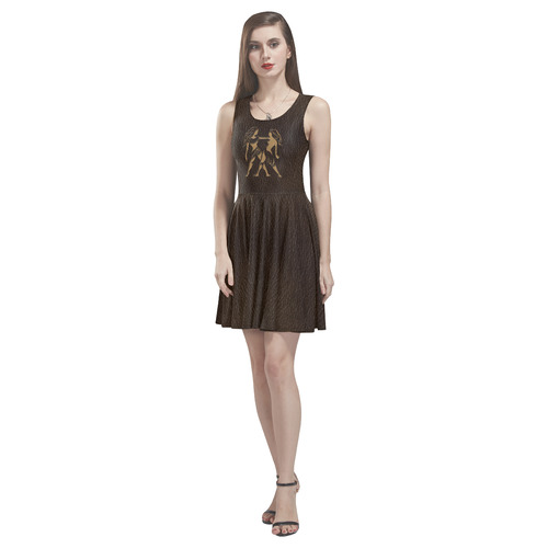 leather look skater dress