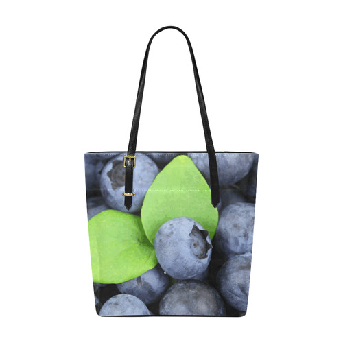 Blueberries Leaf Fruit Food Euramerican Tote Bag/Small (Model 1655)