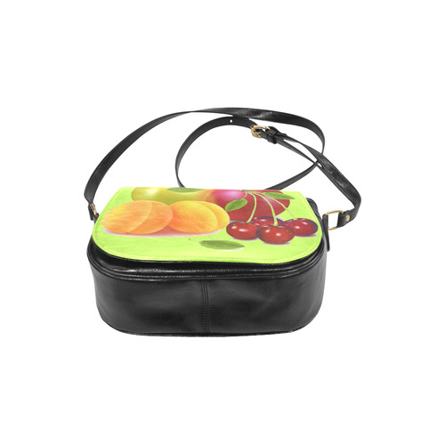 Cherries Apricots Apples Fruit Classic Saddle Bag/Small (Model 1648)