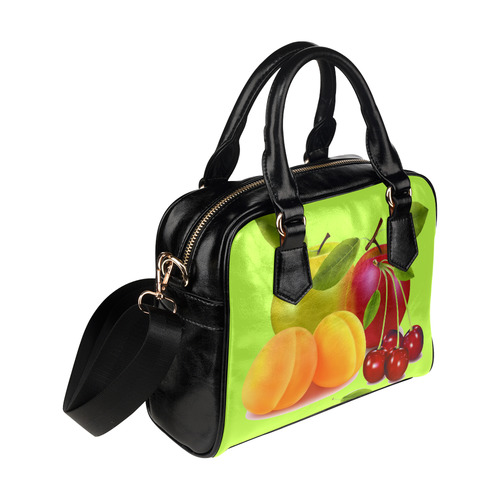 Cherries Apricots Apples Fruit Shoulder Handbag (Model 1634)