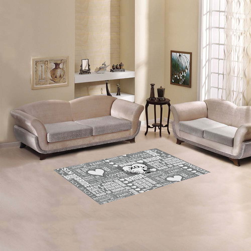 Bride Groom Wedding Gift Print Bath Rug by Juleez Grey Area Rug 2'7"x 1'8‘’