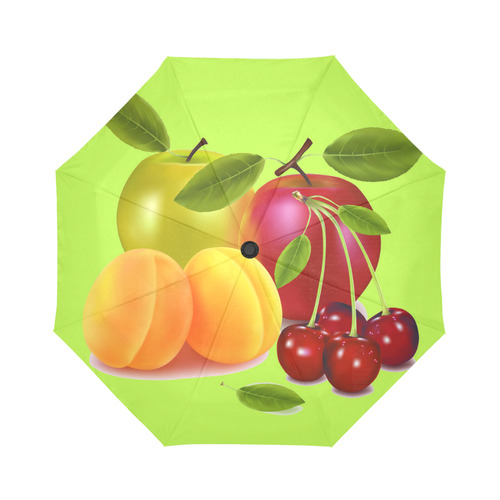 Cherries Apricots Apples Fruit Auto-Foldable Umbrella (Model U04)