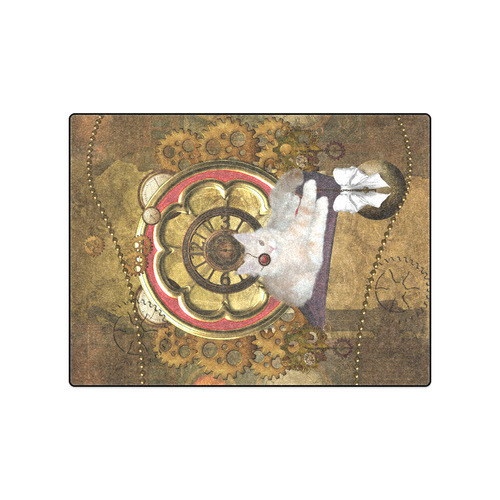 Steampunk, awseome cat clacks and gears Blanket 50"x60"