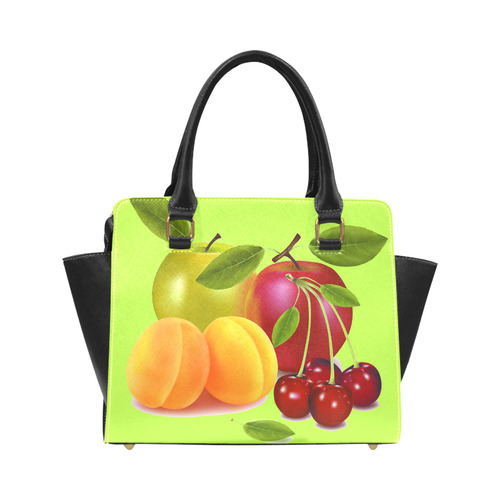 Cherries Apricots Apples Fruit Classic Shoulder Handbag (Model 1653)